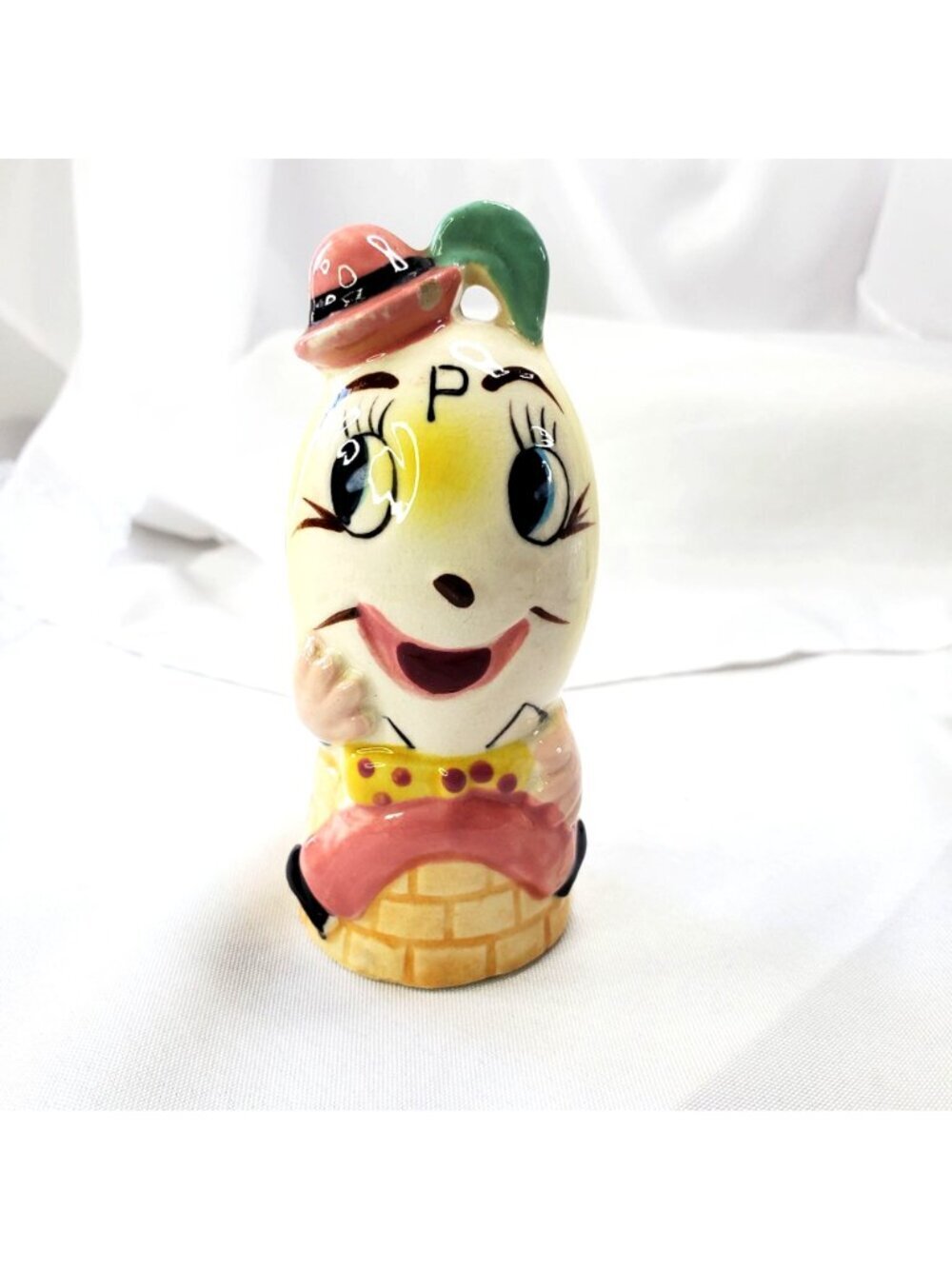VTG Anthropomorphic Humpty Dumpty Ceramic Pepper Shaker Replacement Japan 1950s - Picture 2 of 10